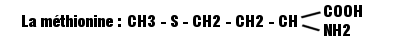 formule chimique de la méthionine